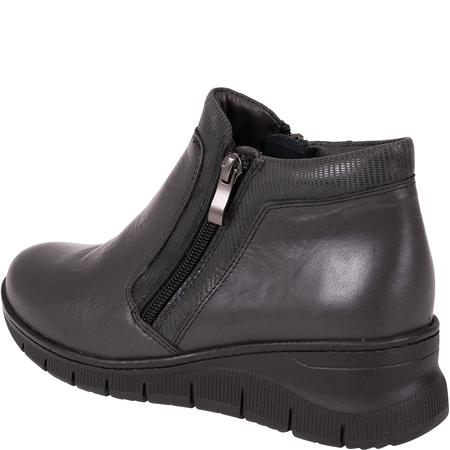 Popielate botki Syrena SWB K-276 ze skóry naturalnej