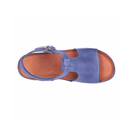 Sandały damskie skórzane Syrena SST 924 niebieskie