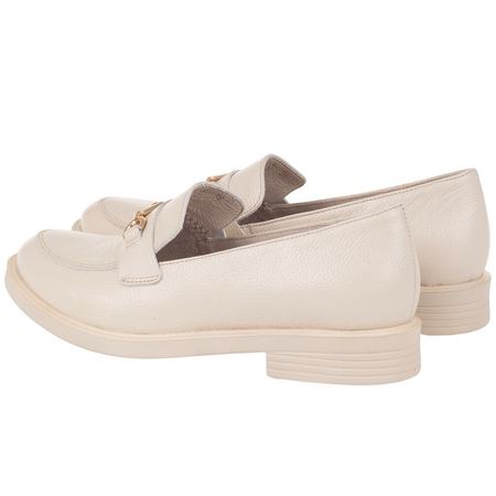 Mokasyny damskie skórzane marki Syrena SE 02902 beżowe