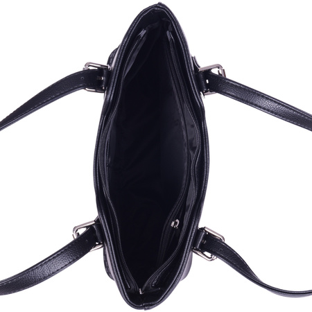 Torebka damska czarna ze skóry ekologicznej - elegancka i klasyczna