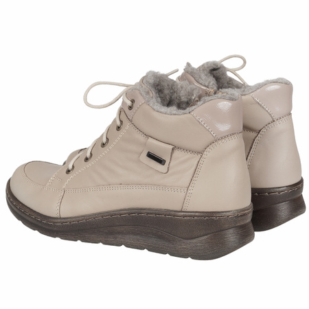 Komfortowe botki damskie Syrena SH 553 cappuccino