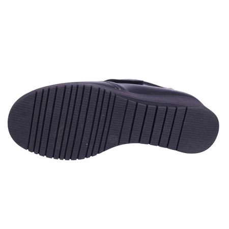 Botki damskie skórzane na rzep SYRENA SWB K- 271 czarne