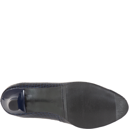 Czółenka damskie skóra naturalna Syrena SE 7115 granatowe