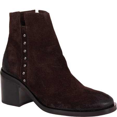 Botki damskie Syrena 1136/224 – skóra welurowa, obcas 6 cm