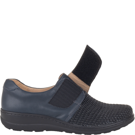 Półbuty damskie na haluksy tęgość H - Syrena SH 382 granat