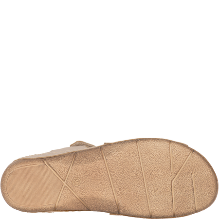 Skórzane sandały damskie na rzepy Syrena SH 106 ecru