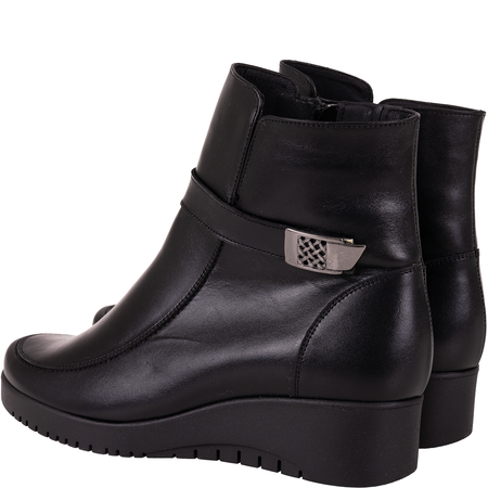 Wygodne botki damskie skórzane Syrena SGO 1249 czarne
