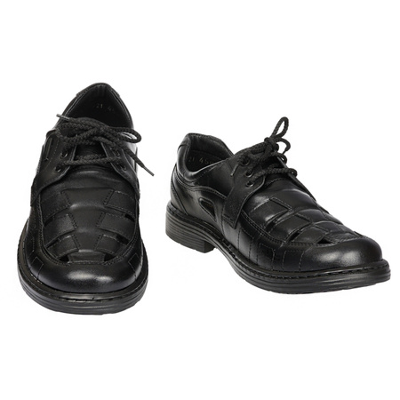 Przewiewne półbuty skórzane męskie Leon marki Syrena