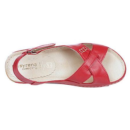 Sandały damskie skórzane Syrena Comfort SWB 531 malina