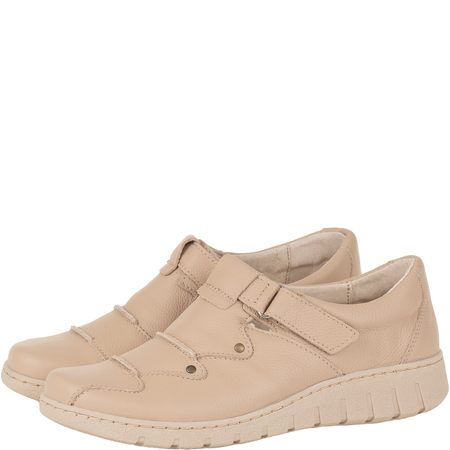 Półbuty Syrena SH 780-2S ecru - komfortowe buty na rzepy