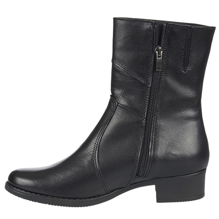 Czarne botki damskie skórzane - Syrena SE 220M