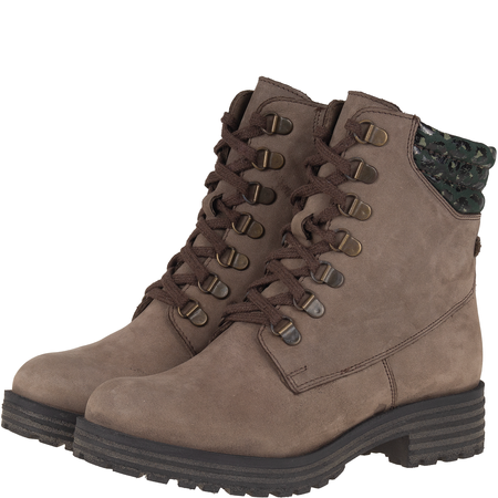 Botki damskie Syrena SST 4064 oliwka - skóra naturalna