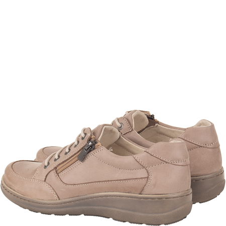 Komfortowe półbuty damskie skórzane Syrena SH 357 beżowe