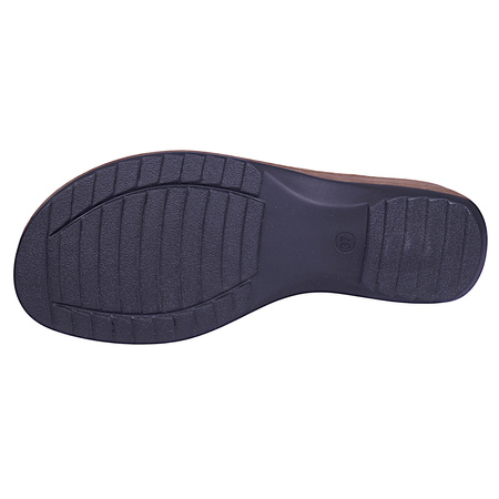 Klapki damskie skóra naturalna SYRENA SH 242 granatowe