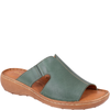 Skórzane klapki damskie marki Syrena SST 663 zielone
