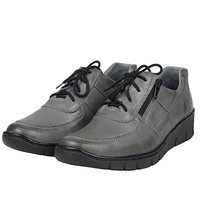 Półbuty damskie skórzane marki SYRENA SST 1749 P grafit