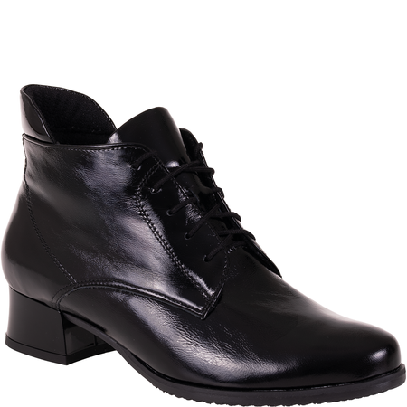 Czółenka skórzane Syrena SGO 2044 czarne lakierowane