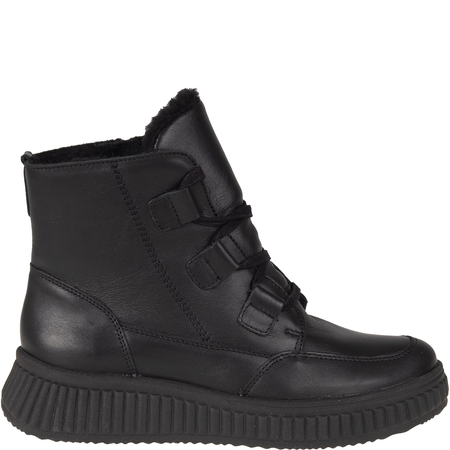 Botki Syrena SH 559 czarne – skórzane, wełniane, na zamek
