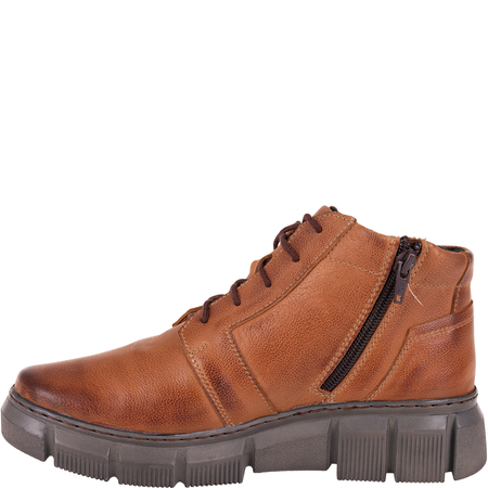 Wygodne botki damskie Syrena SST 4093 rude - skóra naturalna