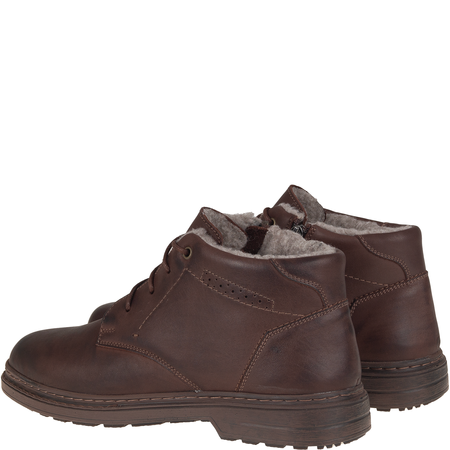 Wygodne skórzane trzewiki męskie Syrena SH 810 brązowe