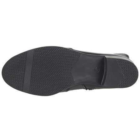 Czarne botki damskie skórzane - Syrena SE 220M