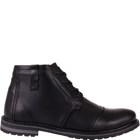 Trzewiki męskie zimowe Syrena SI 087-784 czarne - skóra naturalna