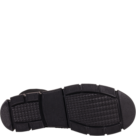 Skórzane botki damskie Syrena SH 506S czarne - ocieplane