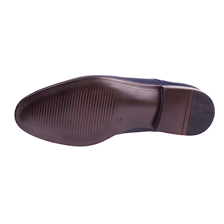 Półbuty wizytowe męskie skórzane Syrena SE 919B granat