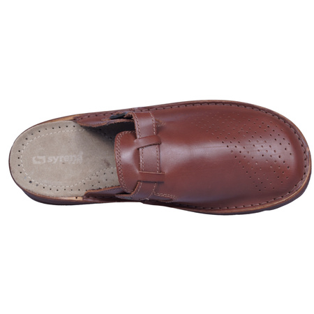 Komfortowe klapki męskie SYRENA SH 011 brąz