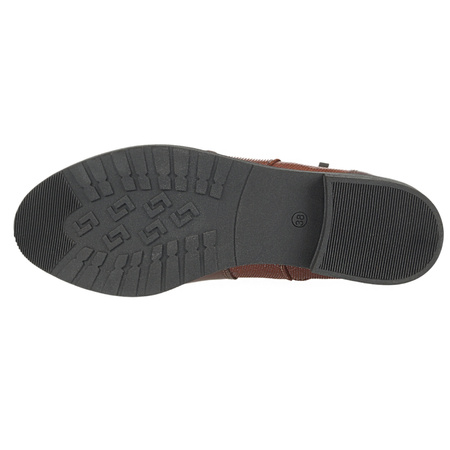 Botki damskie Syrena SE 404P w kolorze brązowym