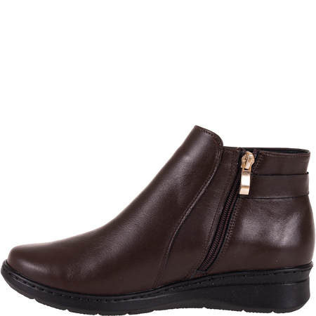 Wygodne botki damskie skórzane Syrena SGO 2104 czekolada