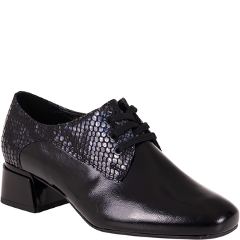 Półbuty skórzane damskie Syrena SPU 1525 czarne naplak