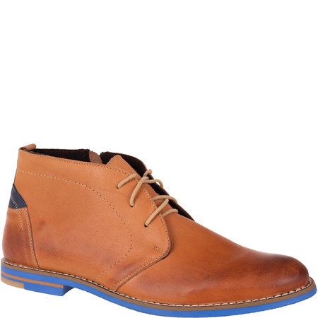 Trzewiki męskie rude Syrena SST 176 - skóra naturalna