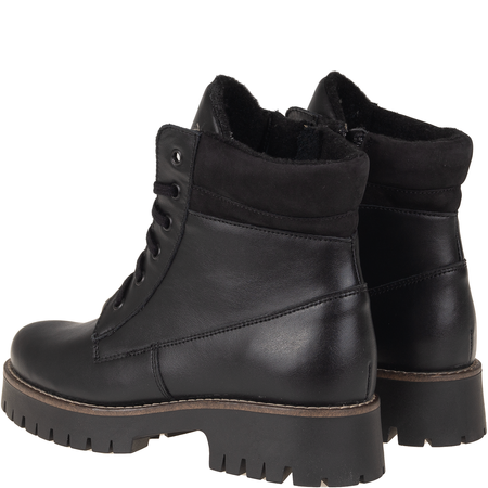 Botki damskie Syrena SST 4103 czarne - skóra naturalna