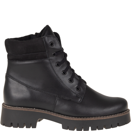 Botki damskie Syrena SST 4103 czarne - skóra naturalna