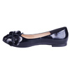 Balerinki damskie wsuwane z kwiatkiem Syrena SK 221794 czarne