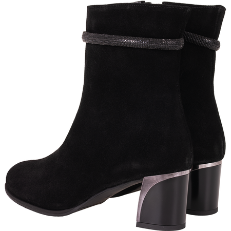 Botki damskie Syrena STA 4217-5525 czarne - skóra zamszowa