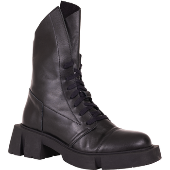 Trzewiki damskie Syrena SLA 976/A/1 skóra naturalna czarne lico