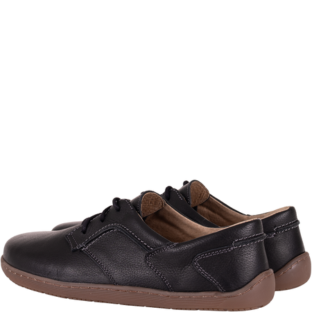 Buty damskie BareFoot Syrena SH 715-2B czarne - skóra naturalna, minimalistyczne