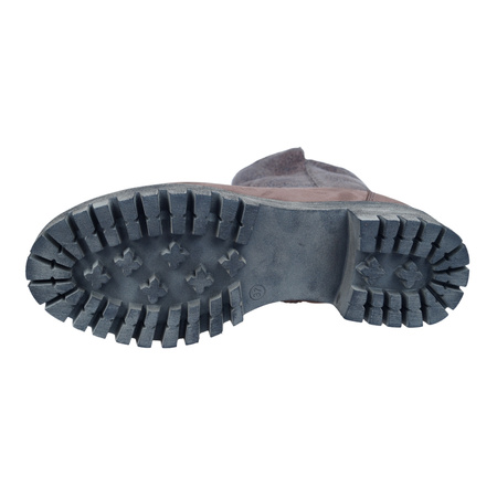 Botki damskie skórzane marki Syrena SBB 1003 brąz