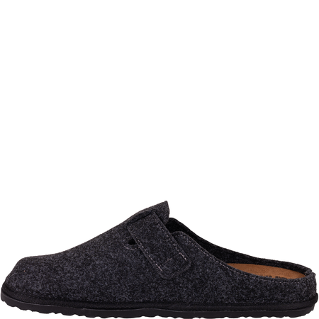 Kapcie męskie INBLU SI000024 szary filc skórzana wkładka