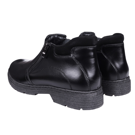 Kozaki męskie za kostkę skóra naturalna Syrena SWB WZ 08 czarne