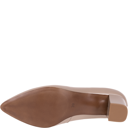 Czółenka damskie marki Syrena SPU 1545 beż Almus skóra