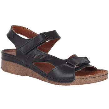 Sandały skórzane damskie Syrena SST 907 czarne