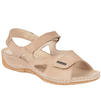 Sandały damskie skórzane SYRENA SWB 550 ciemny beż