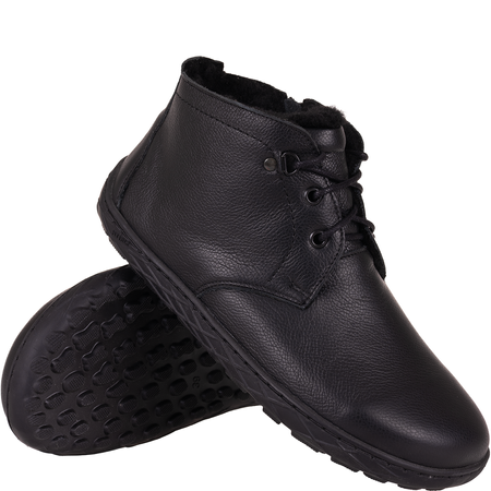 Botki barefoot marki Syrena SH 501P czarne - skóra naturalna