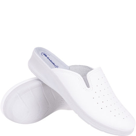 Białe klapki damskie Inblu 50000034 sanitarne z miękką wkładką