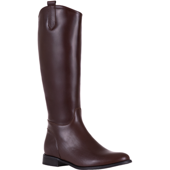 Klasyczne brązowe kozaki damskie Syrena SWB K-270 skórzane