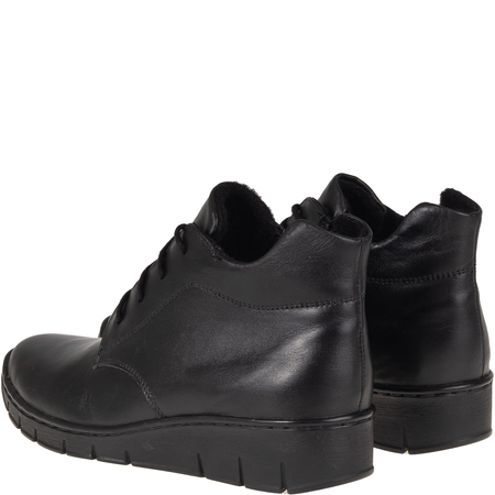 Botki damskie wiązane marki Syrena SST 4046 czarne