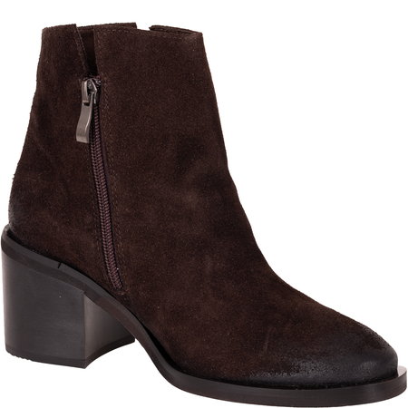 Botki damskie Syrena 1136/224 – skóra welurowa, obcas 6 cm